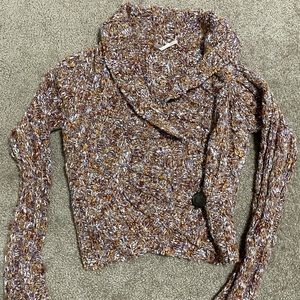 NWOT Free people knitted sweater jacket shawl  Size Small